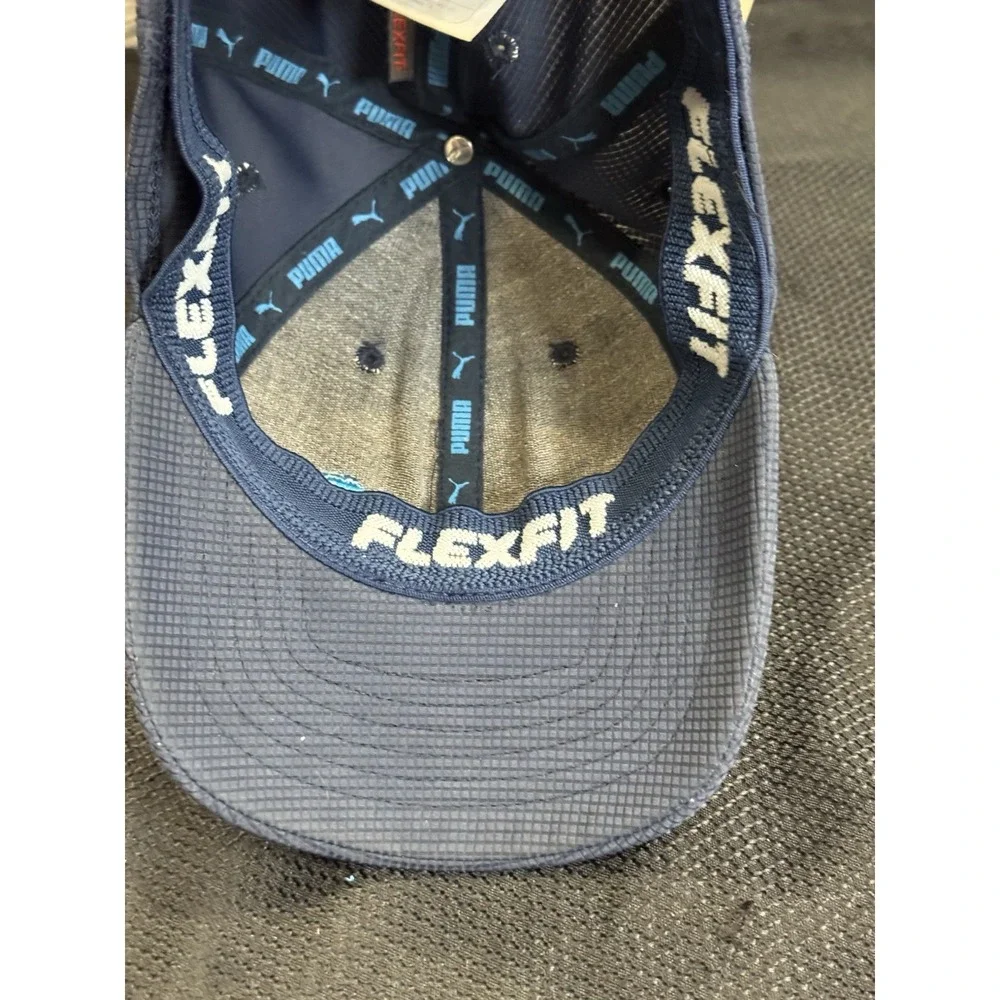 Puma Blue And Teal Hat Cap Mens Flexfit Genuine Brand Name Golf Tennis‎